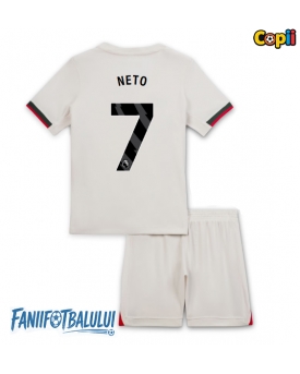Chelsea Pedro Neto #7 Echipament de Fotbal Replică 2025-26 Copii Deplasare (+ Șorturi)